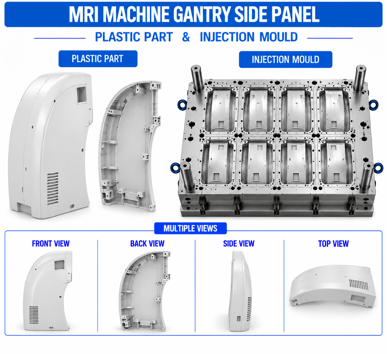 MRI Machine Plastic Gantry Side Panel Mould and Moulding Services